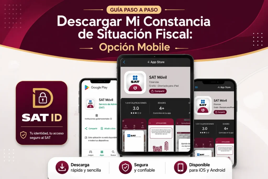 Descargar Mi Constancia de Situación Fiscal: Opción Mobile