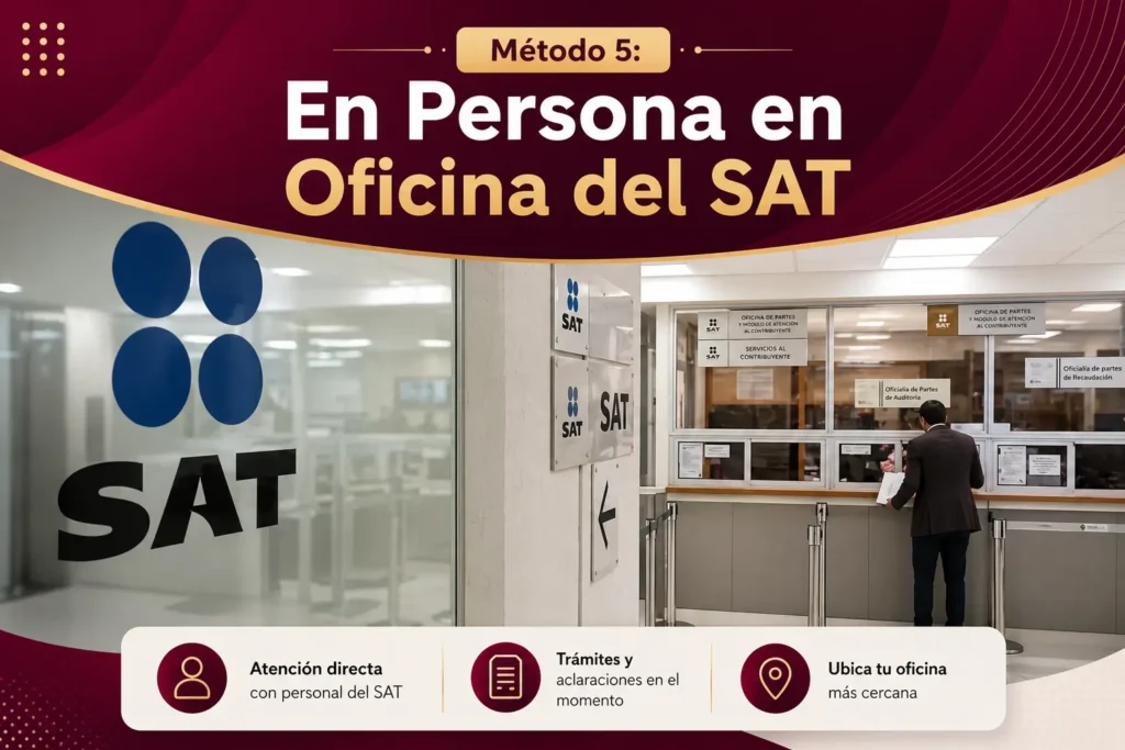 Método 5: En Persona en Oficina del SAT