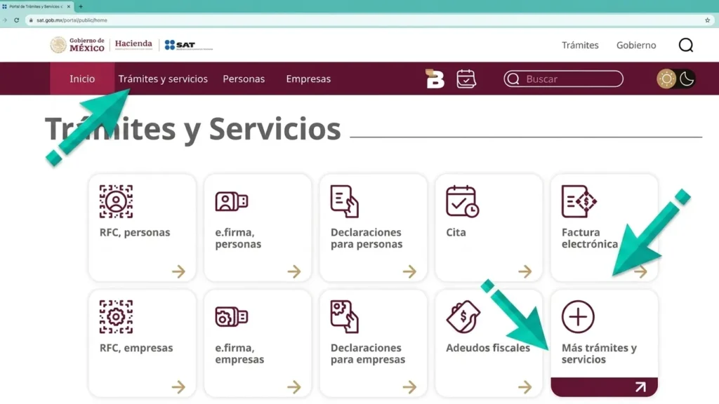 Paso 1: Ingresa al sitio oficial del SAT