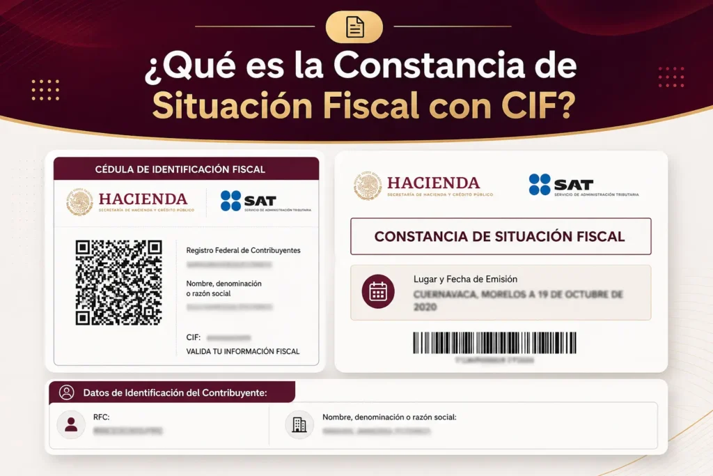 ¿Qué es la Constancia de Situación Fiscal con CIF?
